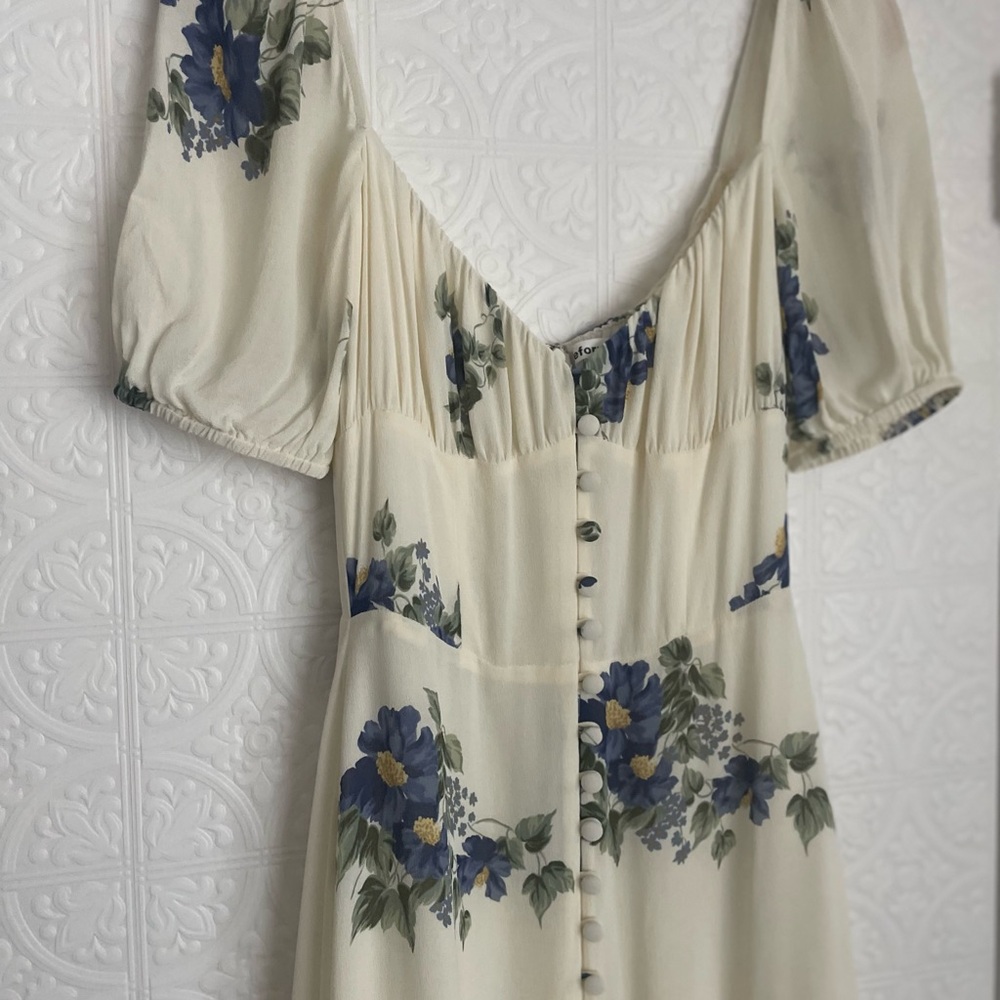 Reformation Charlee  Midi Dress in Macadamia - Picture 7 of 8